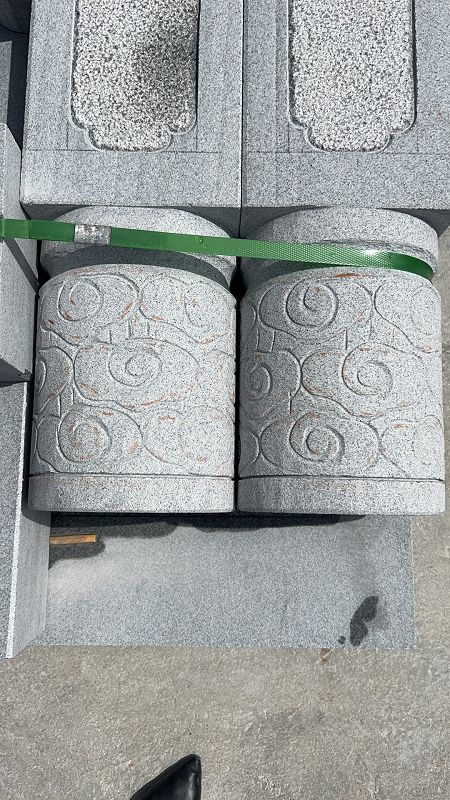 芝麻灰石栏杆，河道石栏杆，桥梁石栏杆，公园石栏杆(图4)